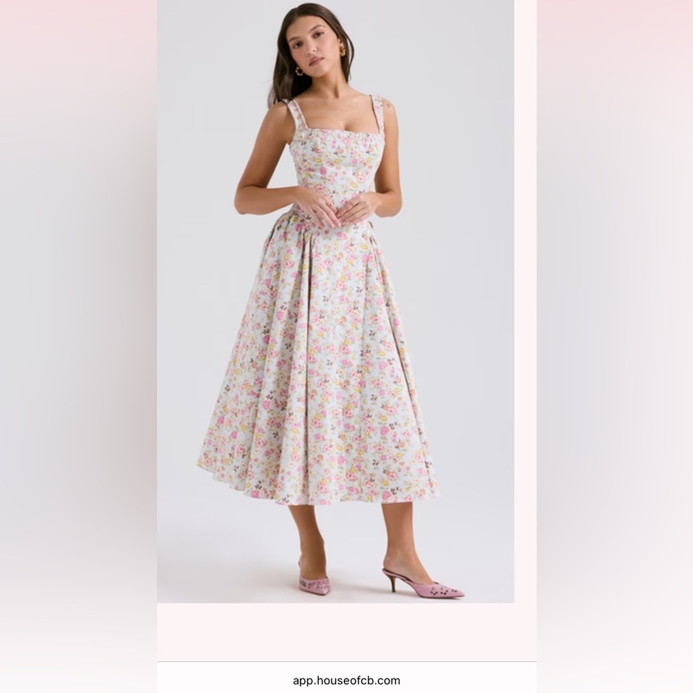 House of CB Floral Pastel Midi Dress